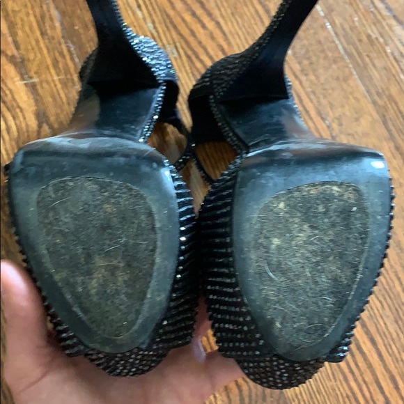 Steve Madden black rhinestone heels  size 8.5 - Picture 5 of 8
